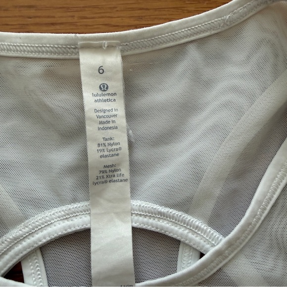 Lululemon Home Stretch White Tank Top Women 6 - Picture 5 of 8